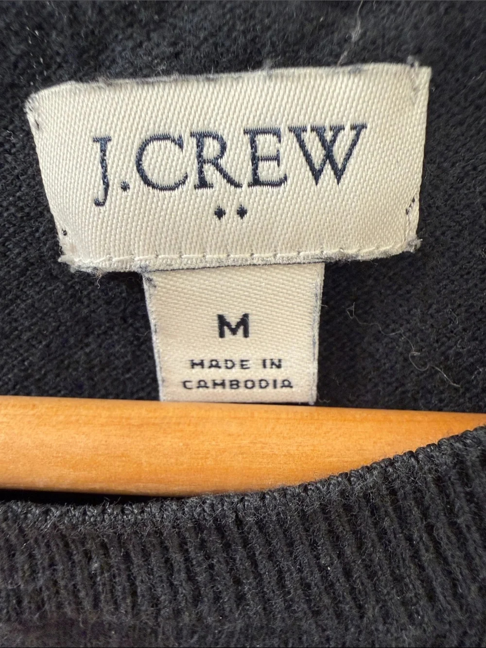 J. Crew Black Sweater with Floral Balloon Sleeves